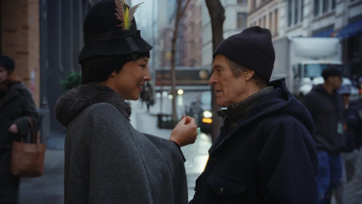 Backdrop image for Late Fame (2026), directed by Kent Jones, starring Willem Dafoe and Greta Lee, distributed by Magnolia Pictures