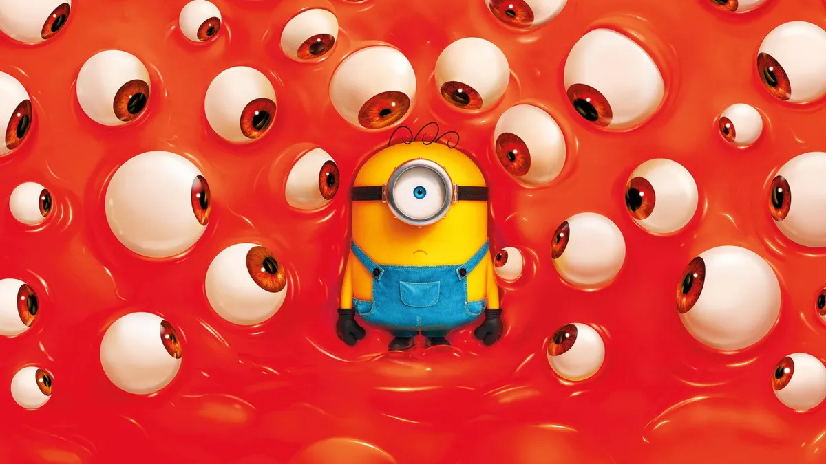 Minions and Monsters (2026) animated film backdrop from Illumination and Universal Pictures, directed by Pierre Coffin