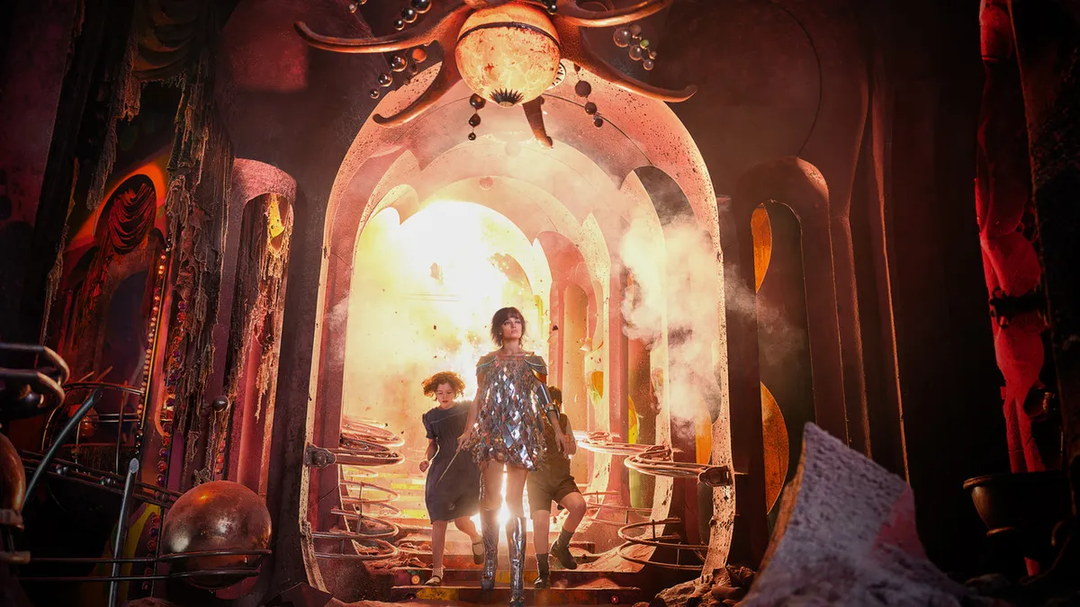 Promotional backdrop for Narnia: The Magician's Nephew, Greta Gerwig's Netflix fantasy film releasing in 2027