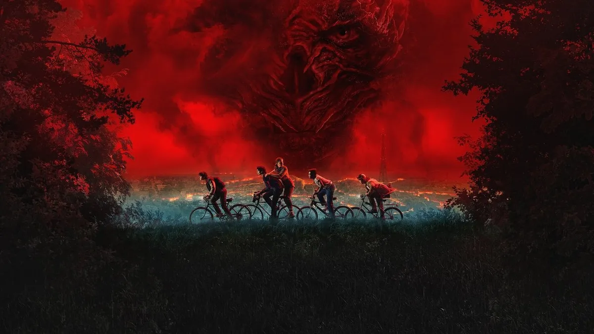 Stranger Things Netflix original series final season backdrop, 2025