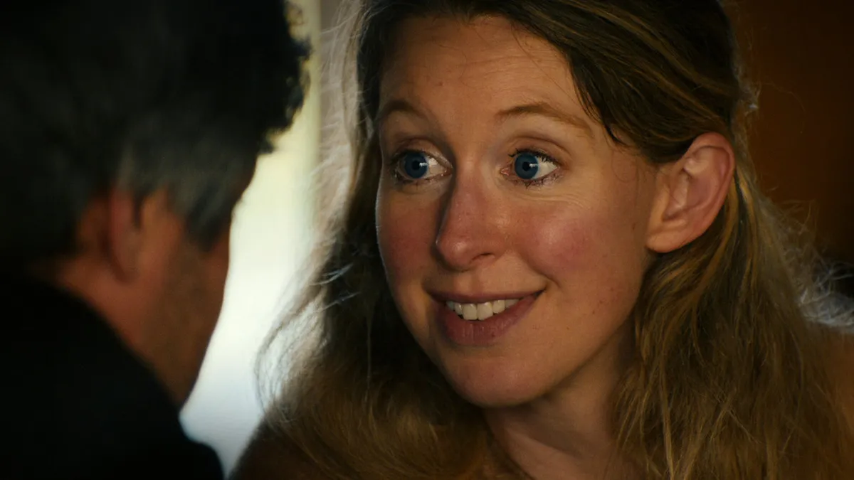 Promotional image for You Can See Everything, the 2026 A24 documentary directed by Nathan Fielder and Lance Oppenheim featuring Elizabeth Holmes