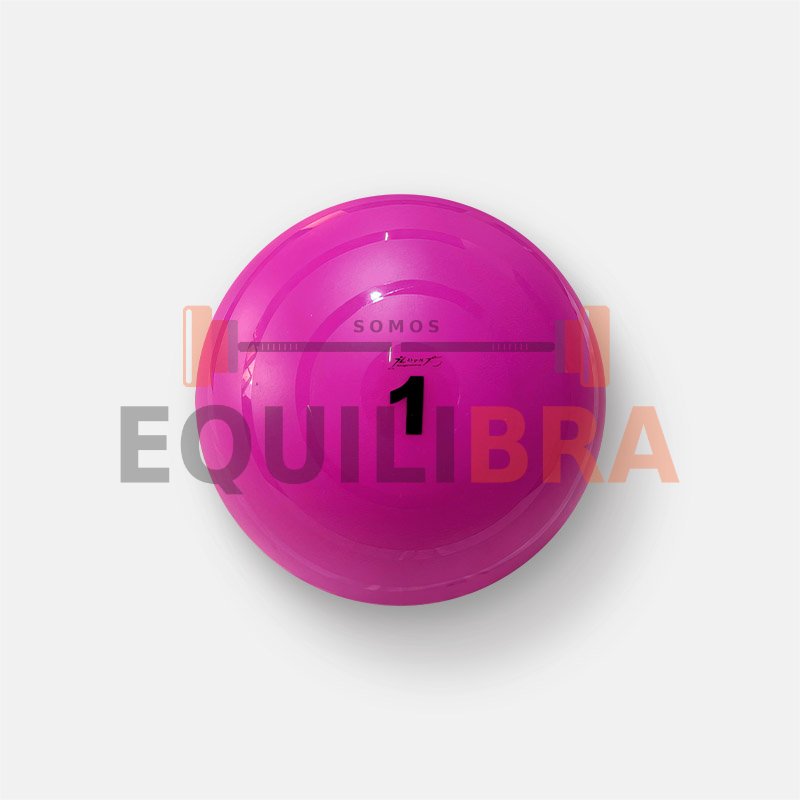 Toneball 1 KG.  -  12,5 CM - Color plata y bordó