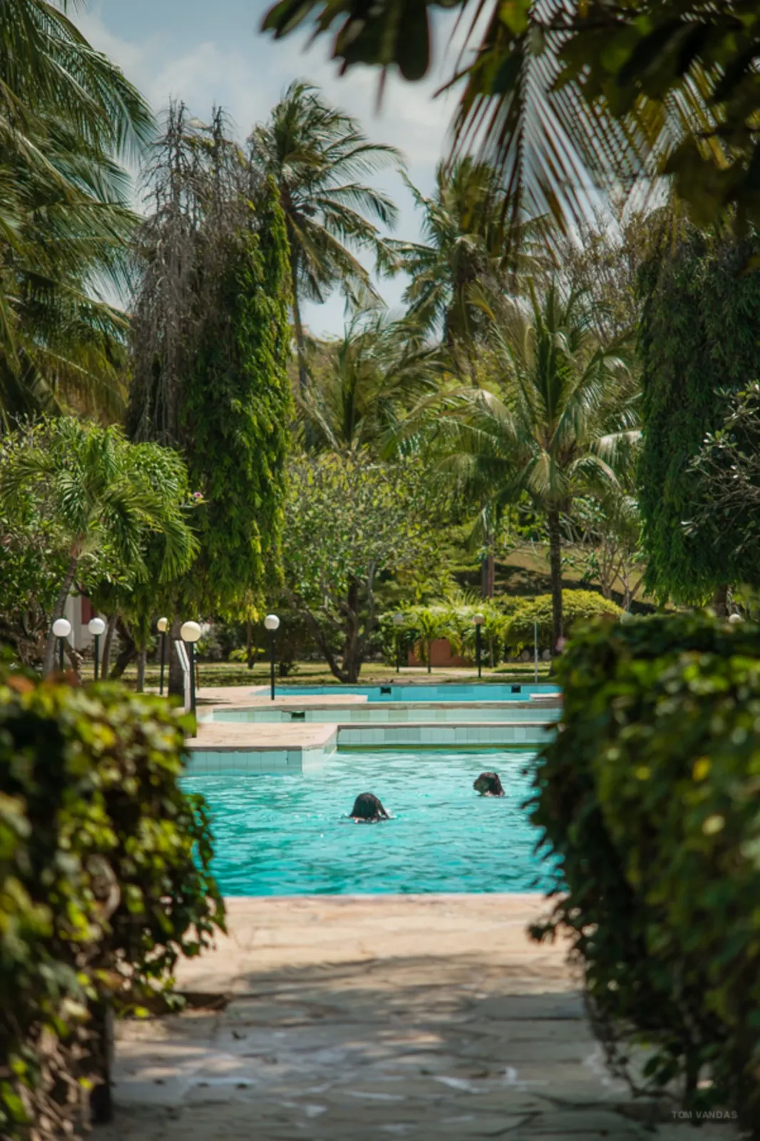 Garden swimming pool at Bahari Dhow Beach Villas