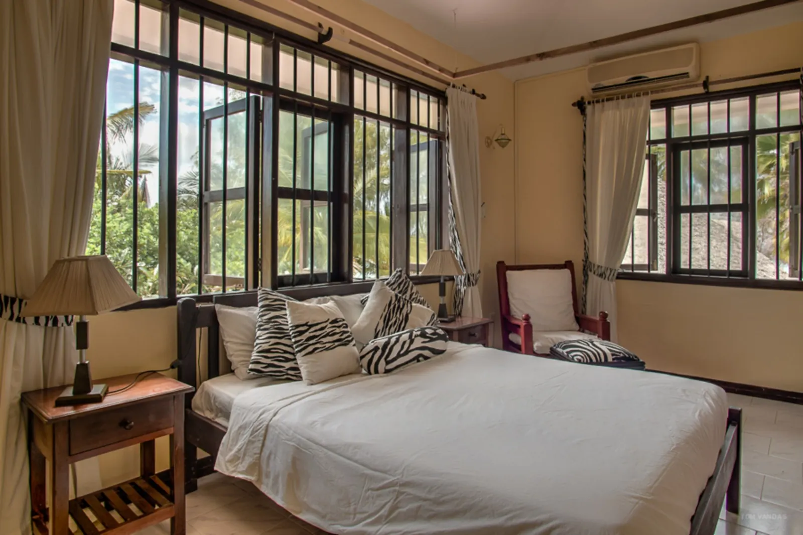 Guest bedroom at Bahari Dhow Beach Villas