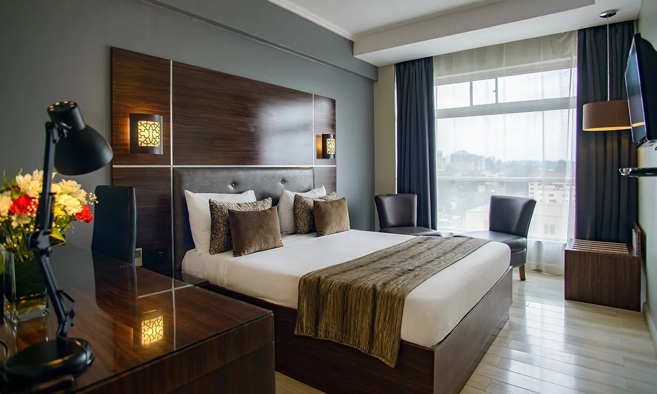 Guest room at Cloud Hotel & Suites in Nairobi