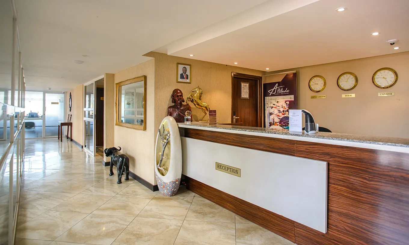 Reception desk at Cloud Hotel & Suites
