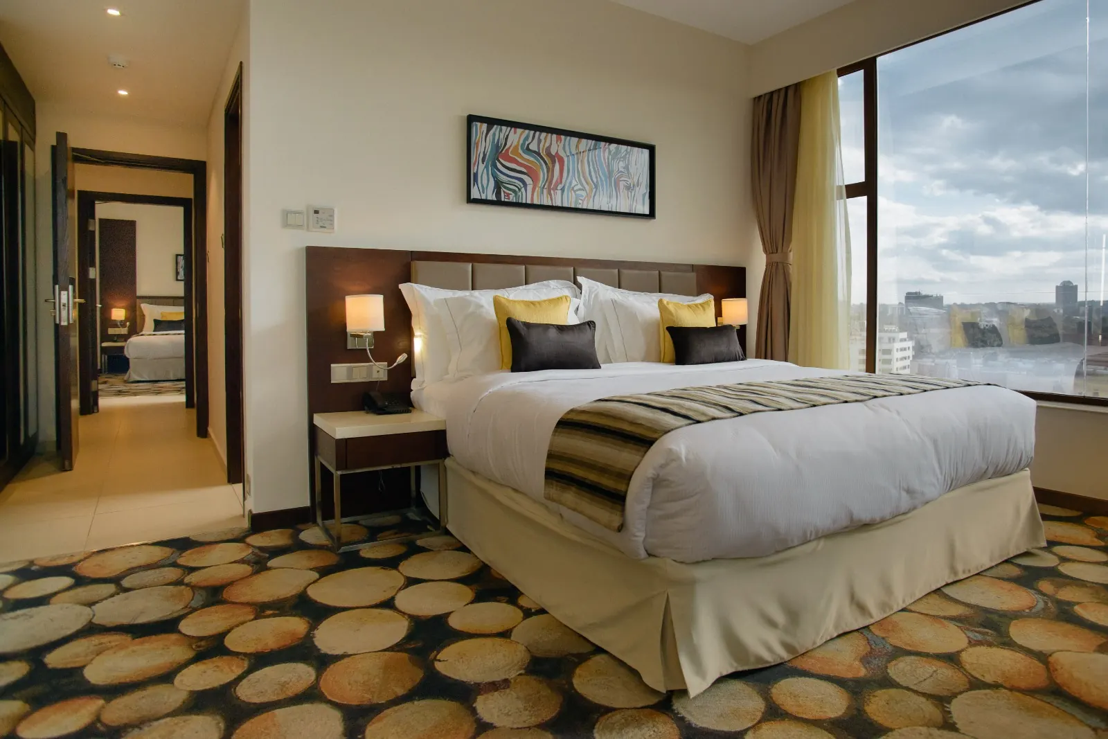 Suite bedroom at The Concord Hotel & Suites