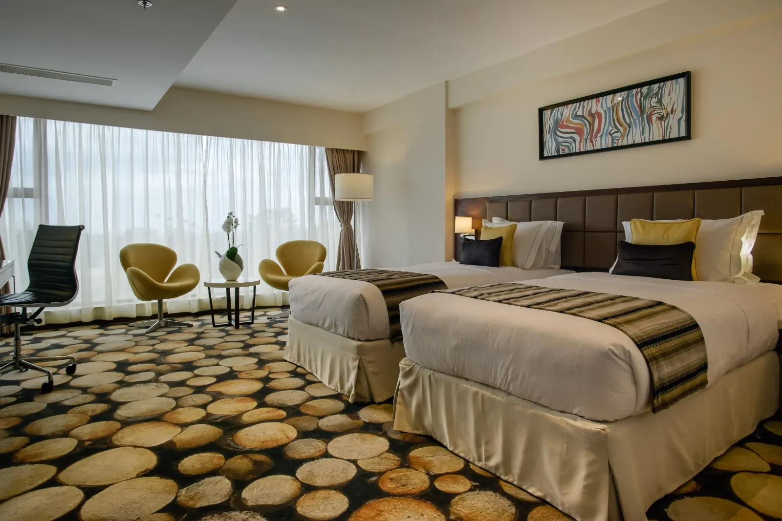 King guest room at The Concord Hotel & Suites