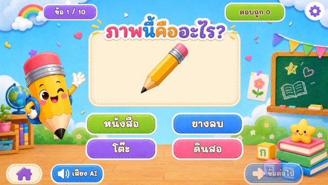 เกมจับคู่ภาพกับคำ ภาพประกอบ 1