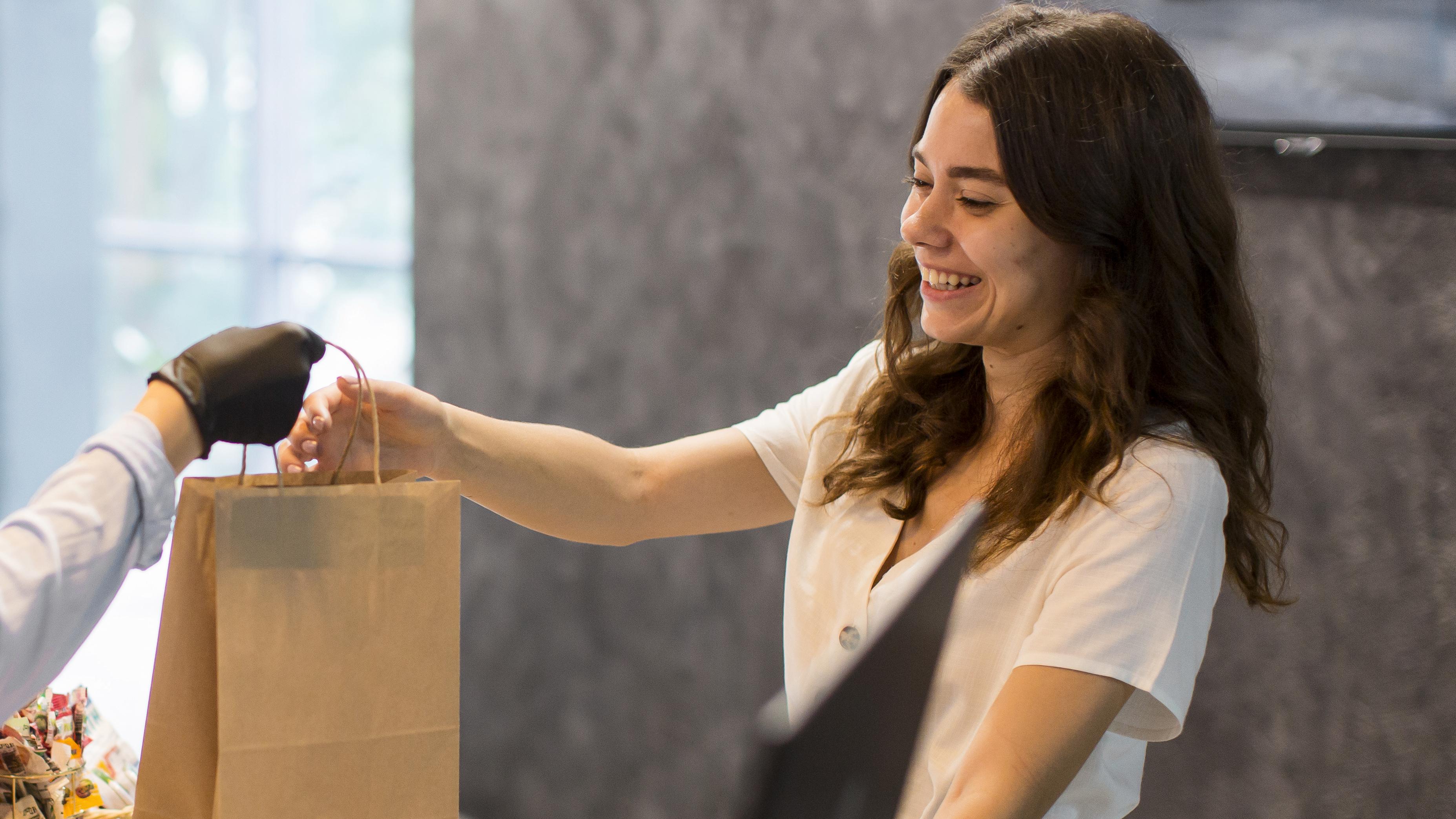 Placeholder image of a happy customer