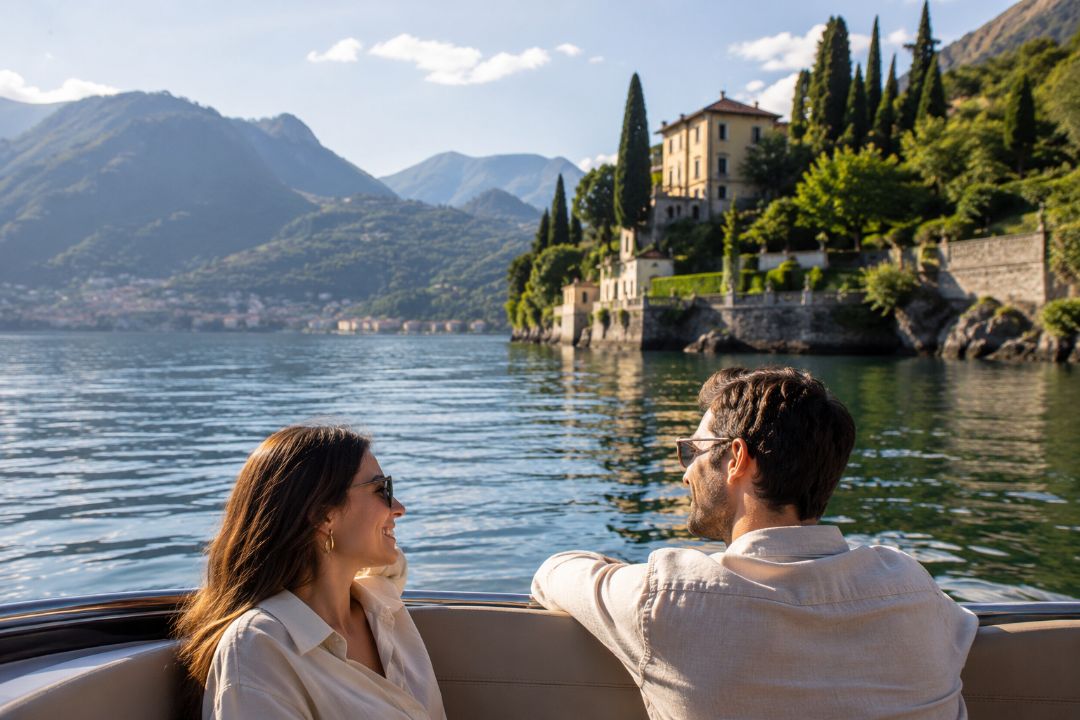 Lake Como Sunset Dinner Tour by Private Yacht