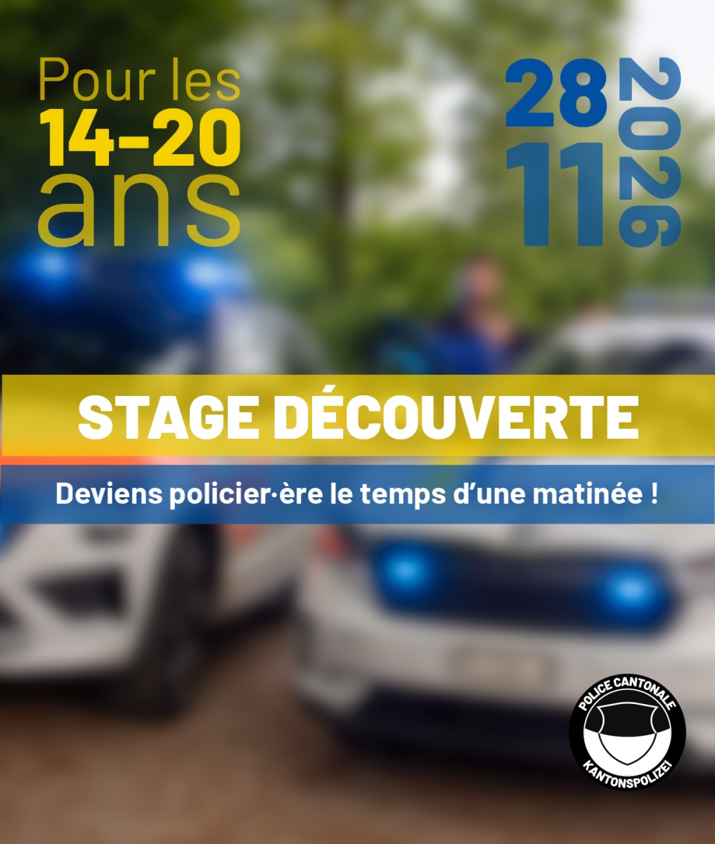 Stage découverte à la Police cantonale - Deviens policier·ère le temps d'une matinée !