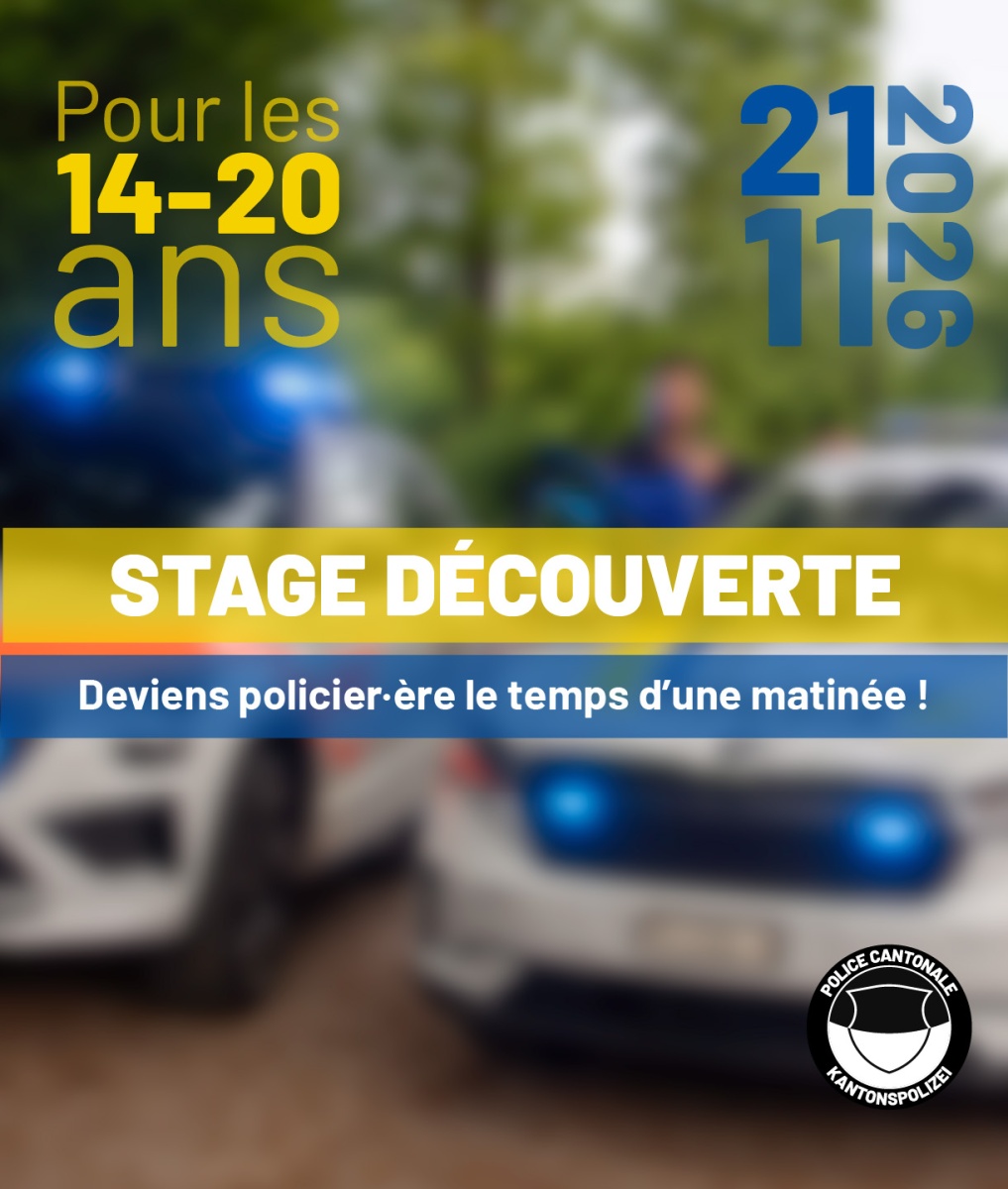 Stage découverte à la Police cantonale - Deviens policier·ère le temps d'une matinée !