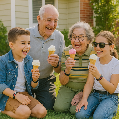 Adulto mayor con una pulsera SOSMee Band, útil para casos de desorientación o Alzheimer.