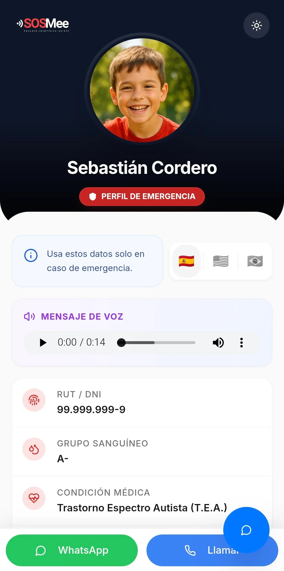 Vista previa del perfil
