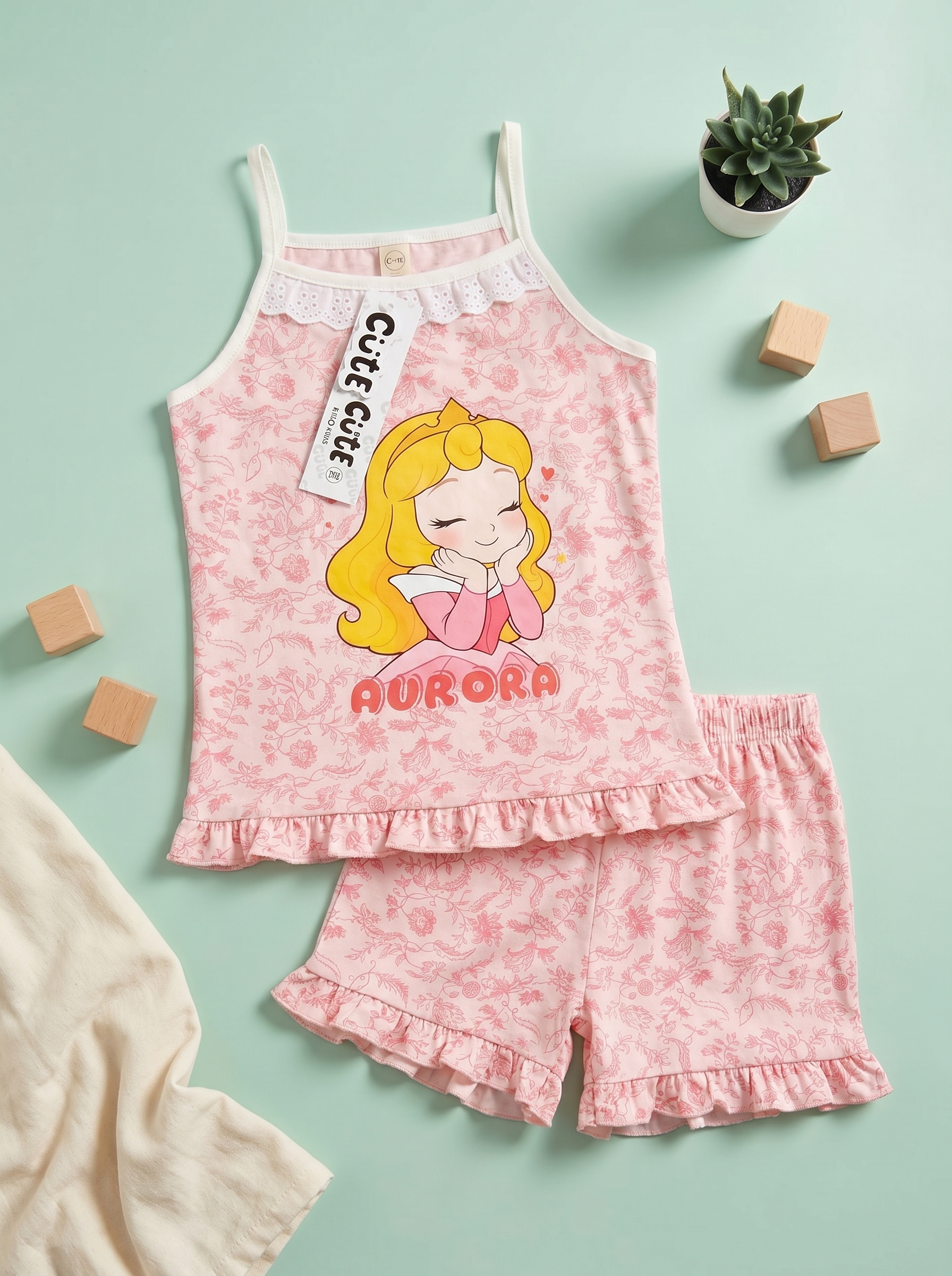 ຊຸດນອນແບບເສື້ອກ້າມ CUTE - Image 3
