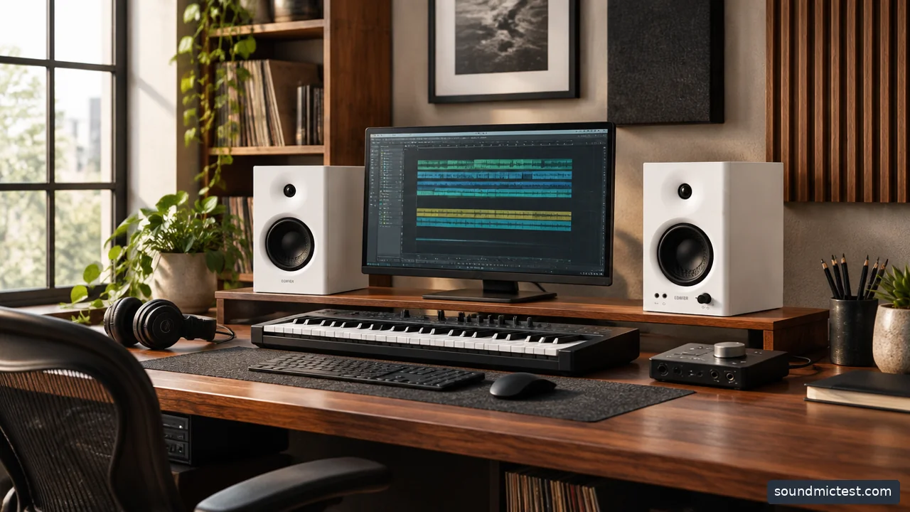 desktop speaker picks equipment in an everyday listening setup