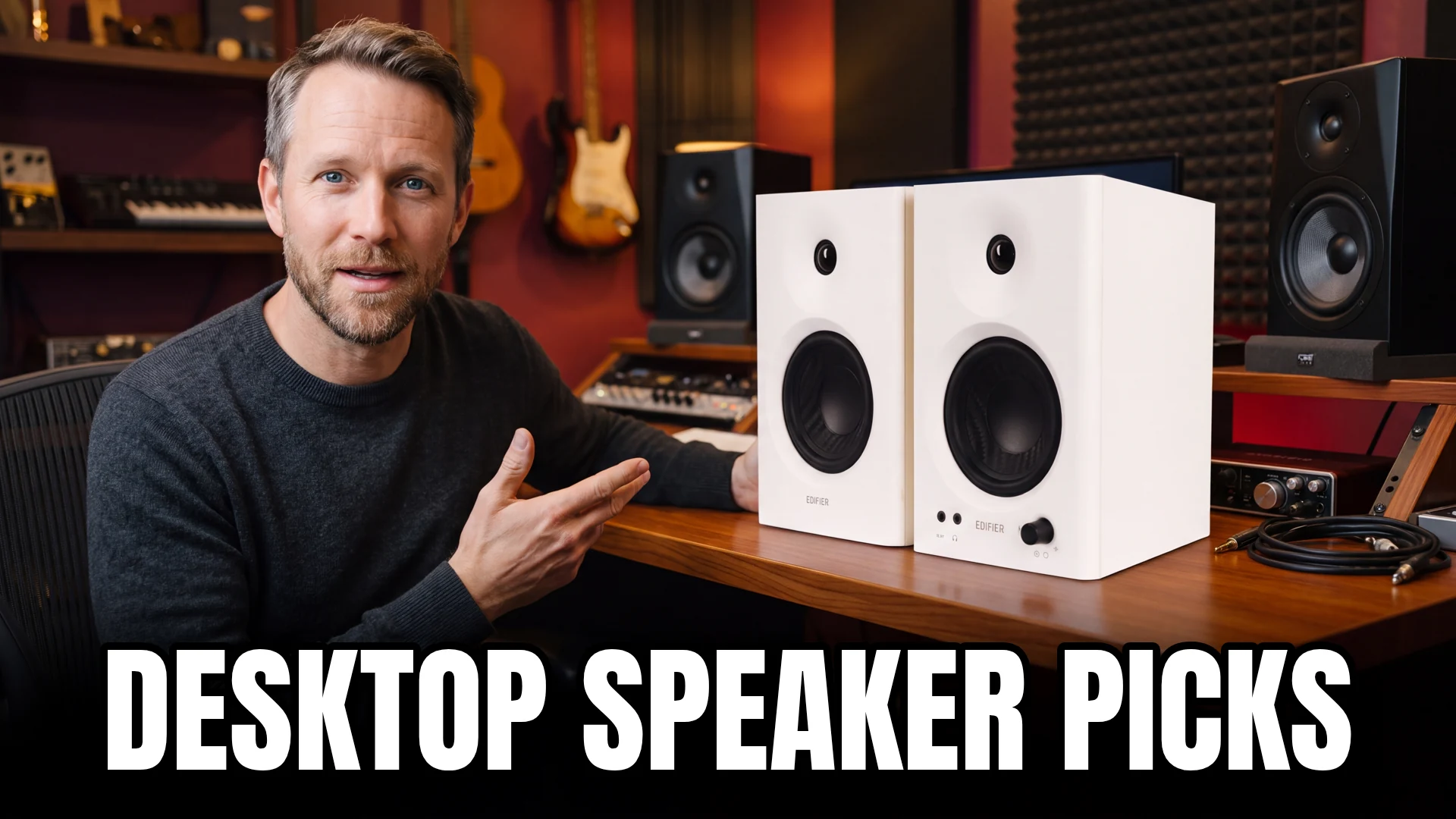desktop speaker picks buying guide with editorial presenter and audio equipment