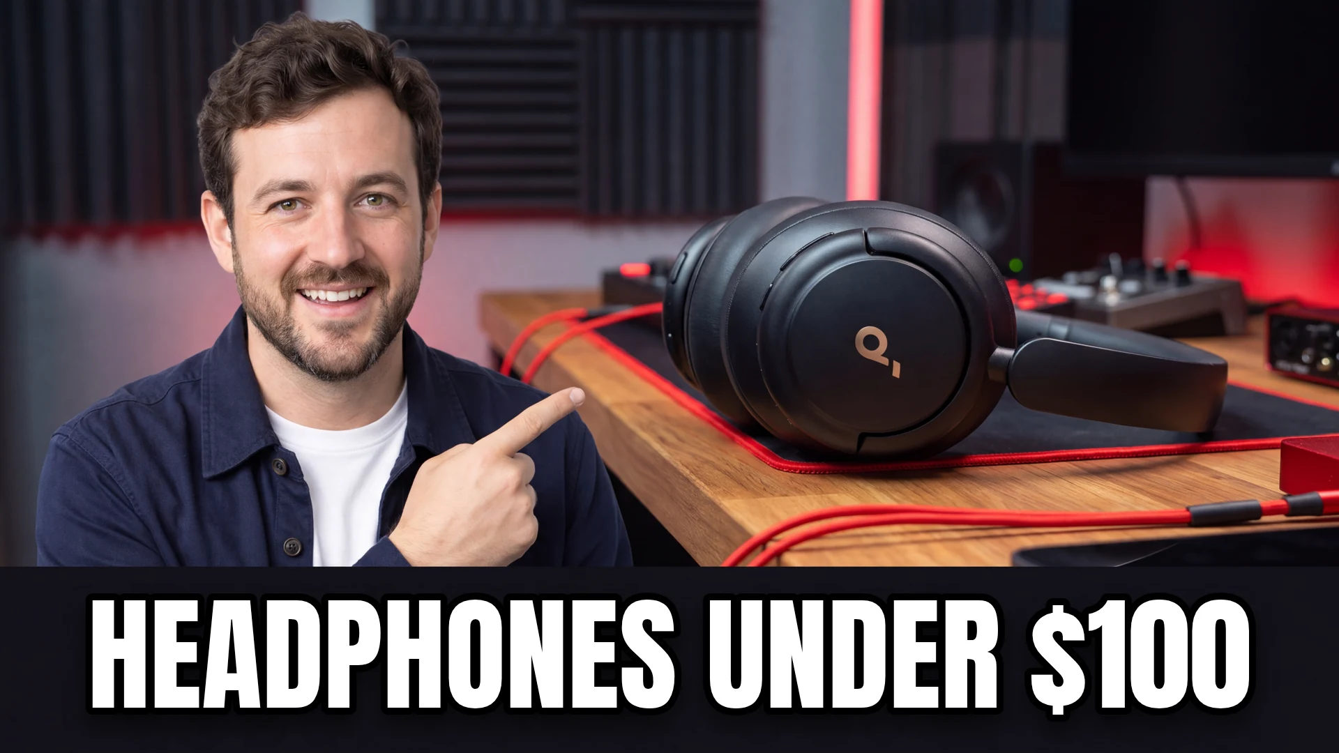 headphones under $100 buying guide with editorial presenter and audio equipment