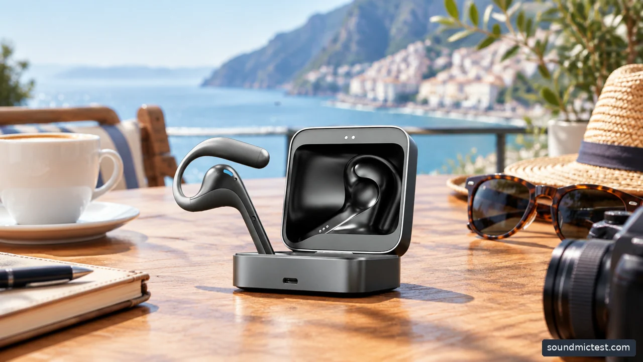 translation earbuds equipment in an everyday listening setup