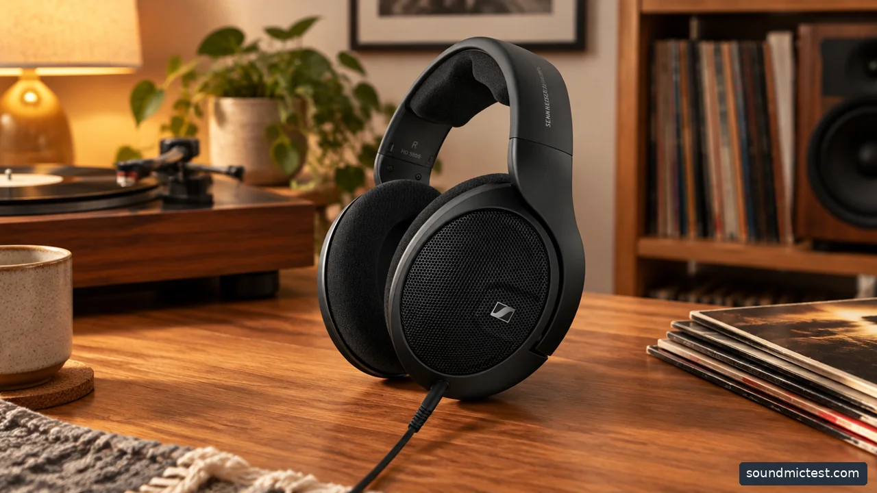 wired headphone picks equipment in an everyday listening setup