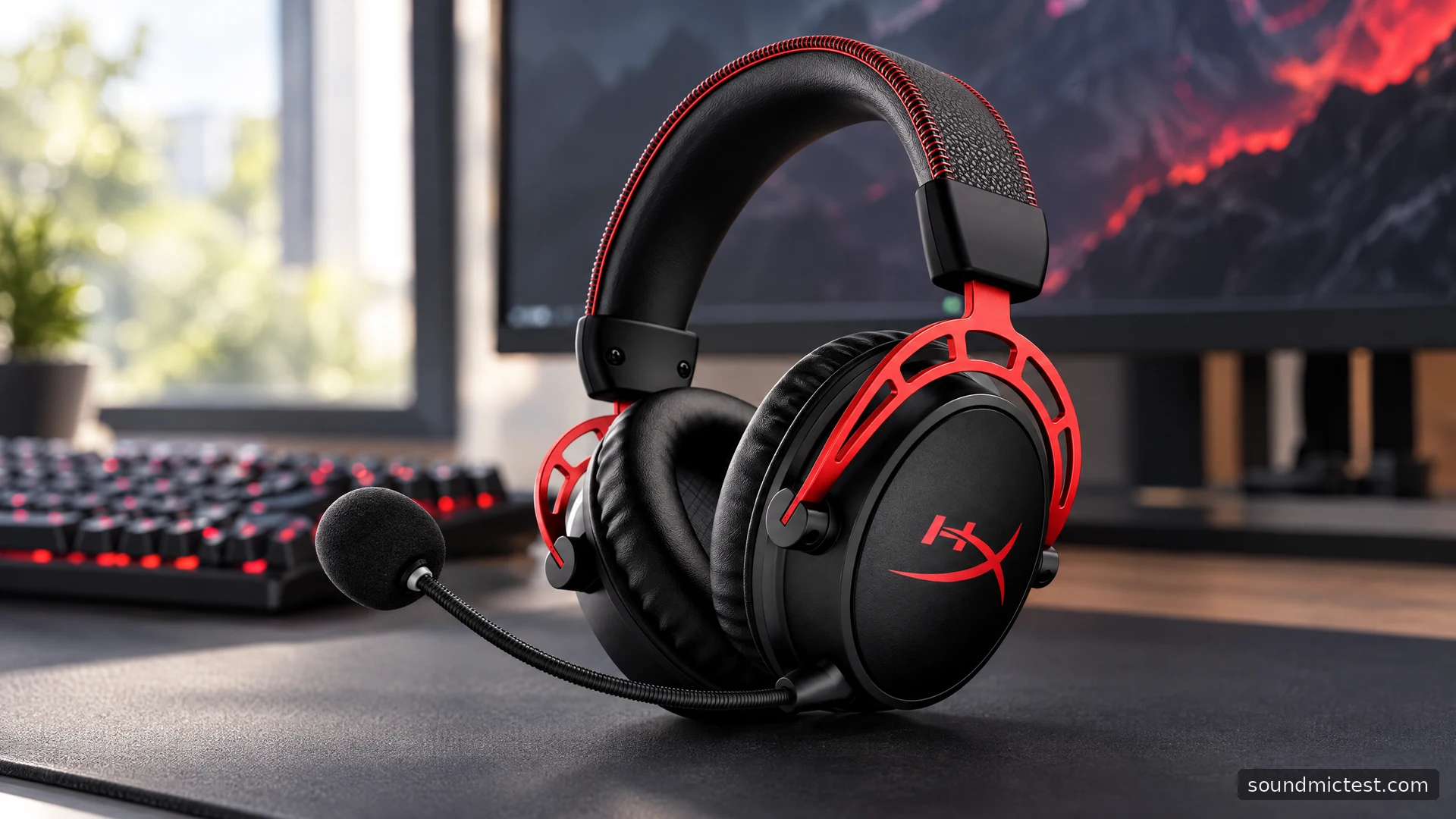 HyperX Cloud Alpha Wireless on a gaming desk