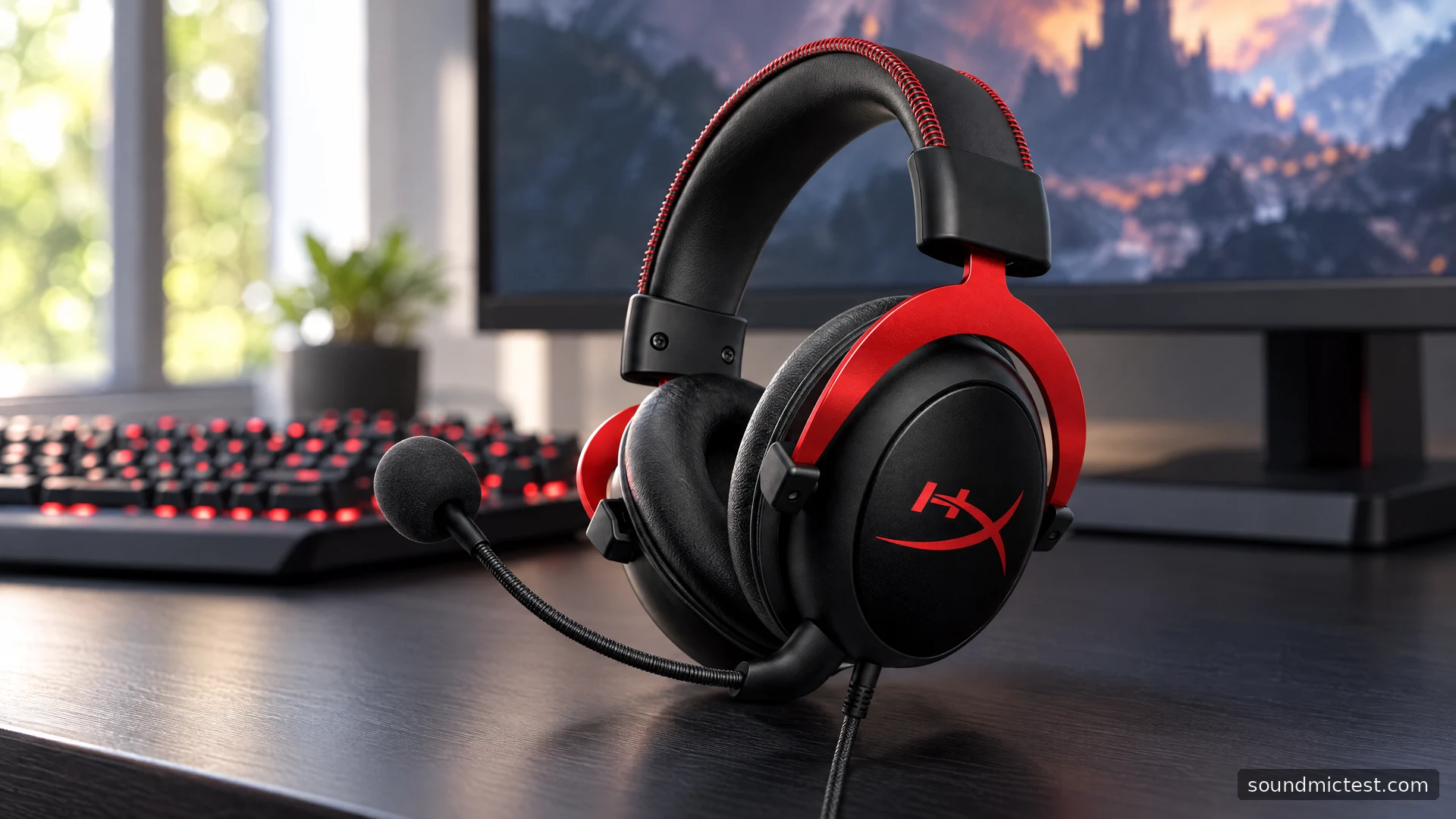 HyperX Cloud II Wired on a gaming desk