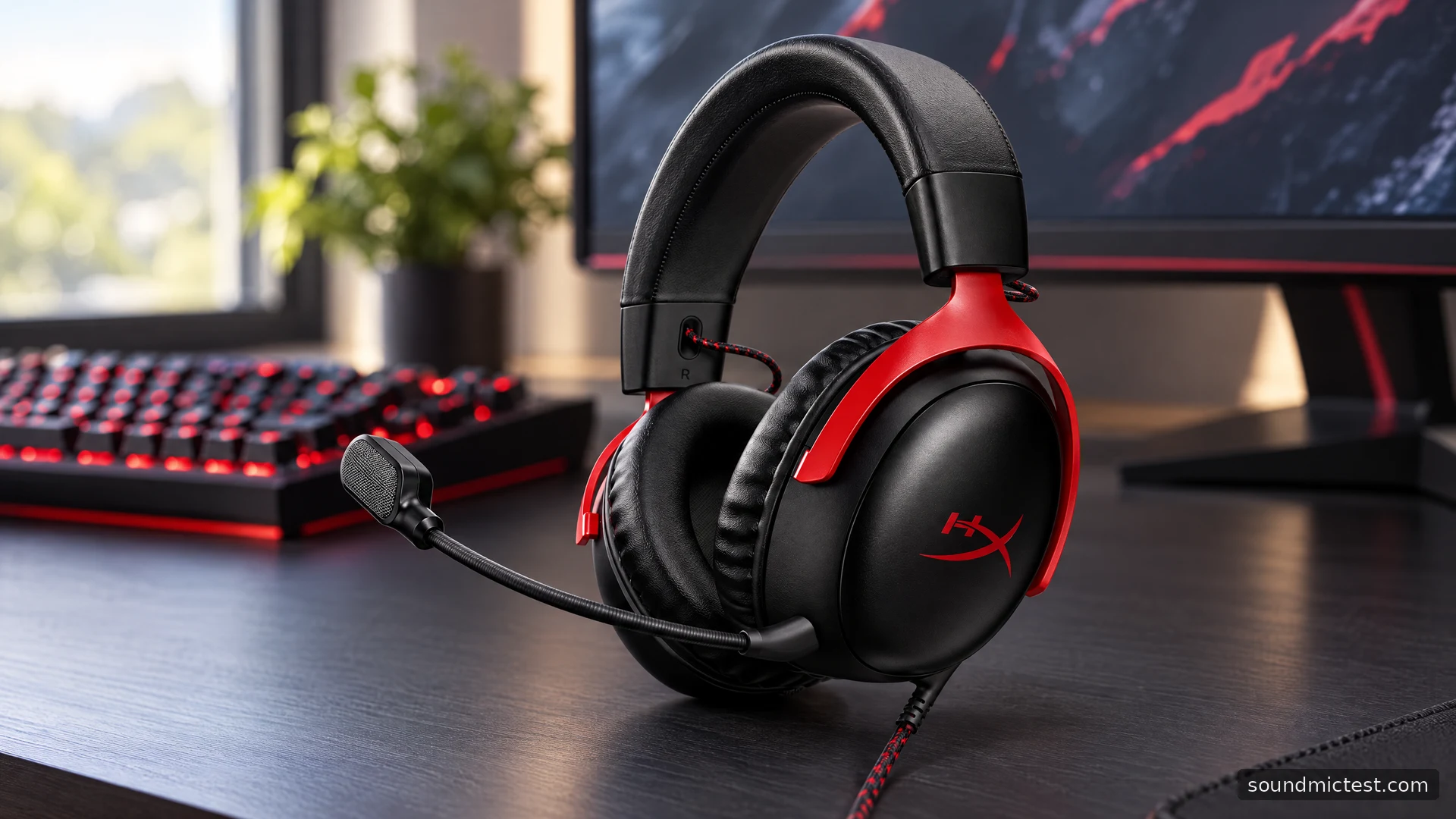 HyperX Cloud III Wired on a gaming desk