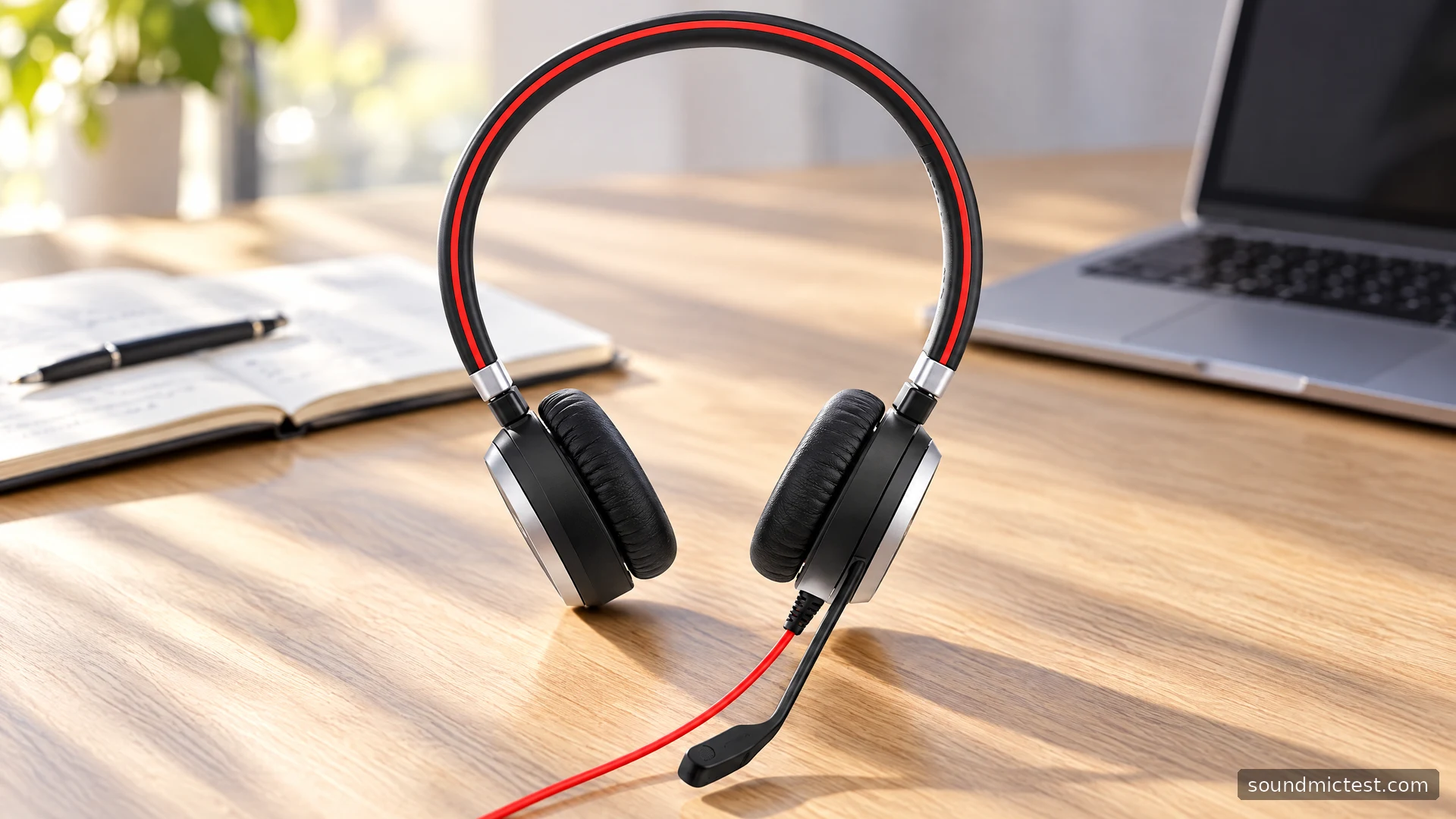 Jabra Evolve 40 on an office desk