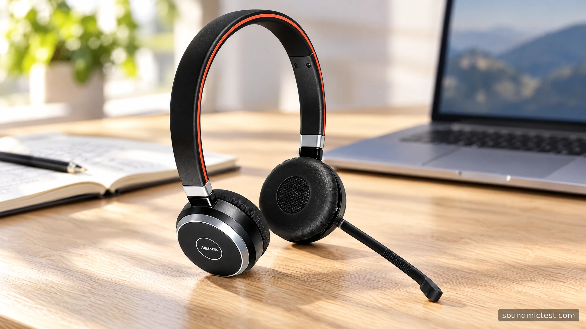 Jabra Evolve 65 on an office desk