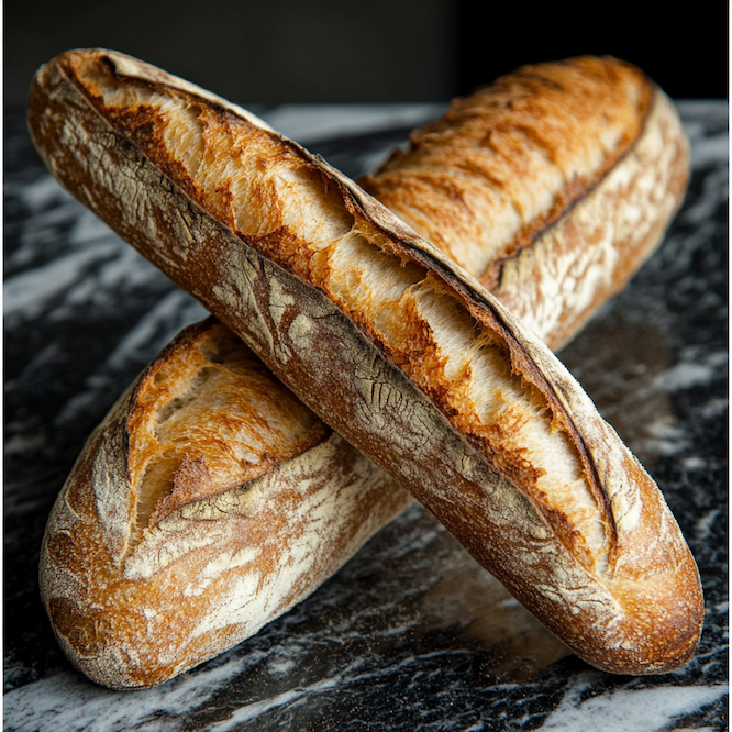 Artisan Sourdough Baguettes