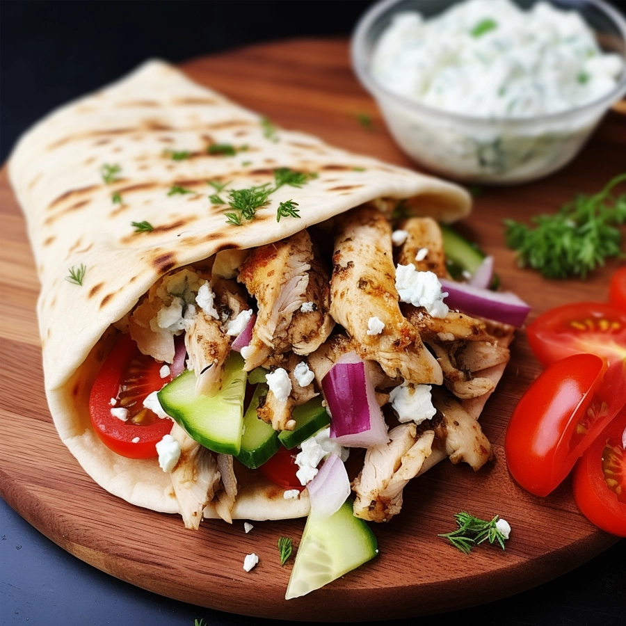Greek Chicken Gyros