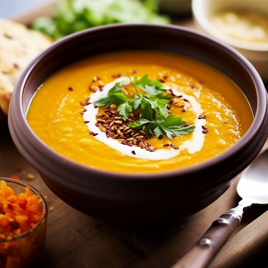 Spicy Carrot & Lentil Soup