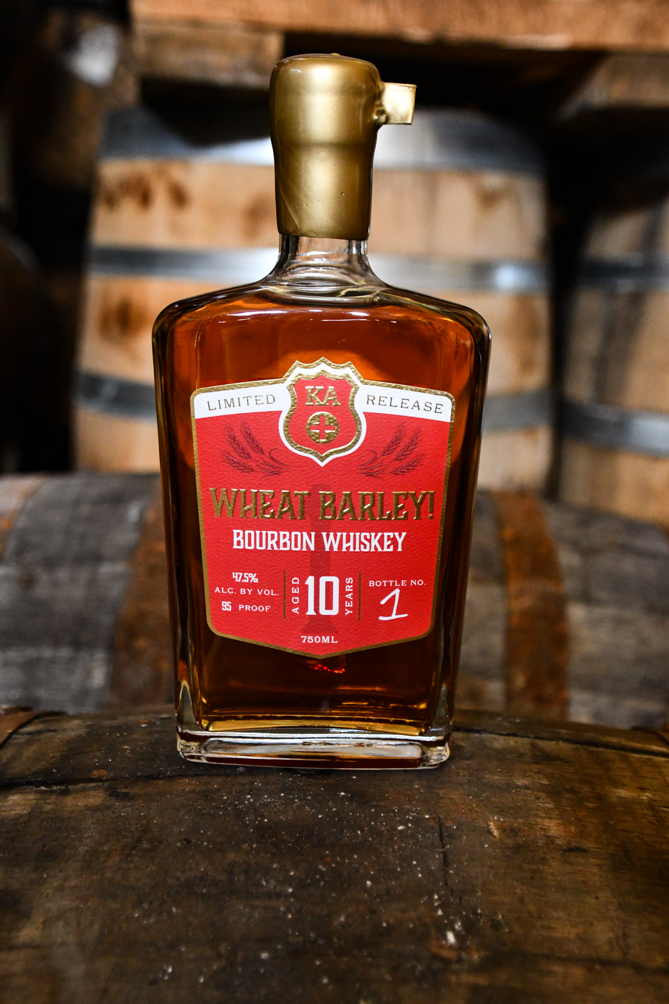 Wheat Barley! Bourbon Whiskey bottle