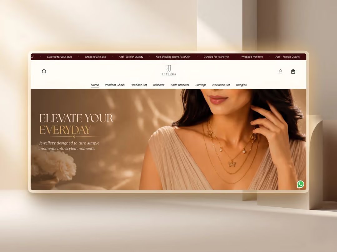 Trivora Jewels Showcase Mockup