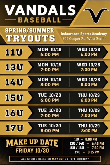 Victus Vandals Baseball 11U - 17U