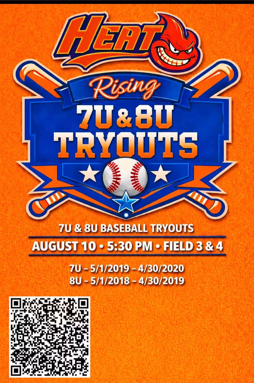 Heat Rising 7U & 8U Tryouts