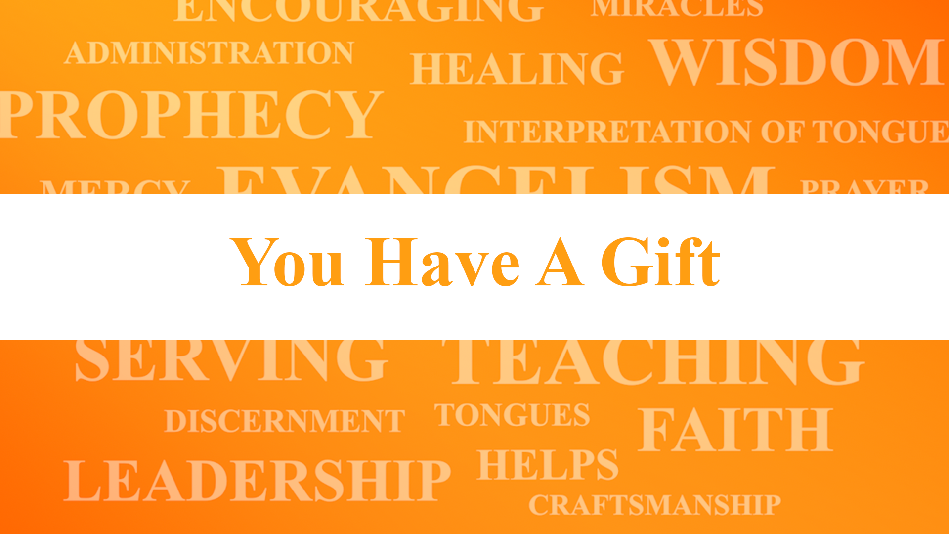 Know Your Spiritual Gift