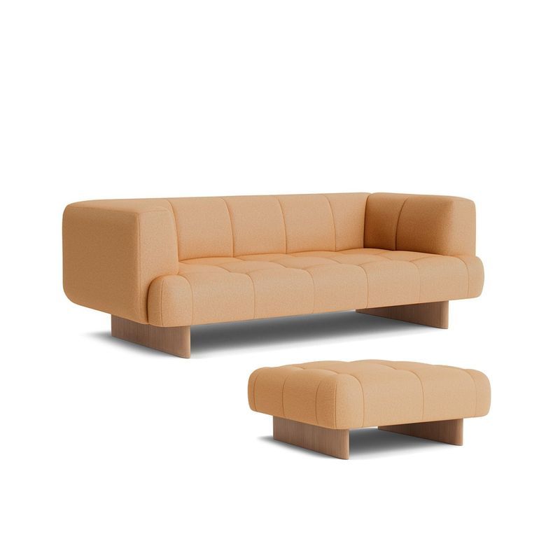 [Exhibition Discount] Quilton Lift 2 Seater & Ottoman Oak-Naveli 0443