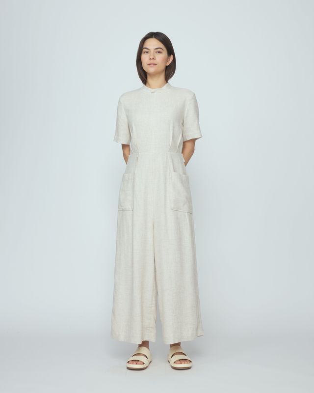 Mandarin Jumpsuit - SS26 - Oatmeal