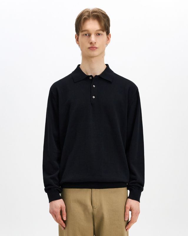 Classic Cotton Polo Knit Black - Manner & Dapper