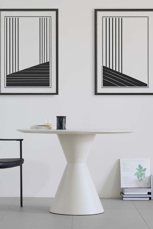 Flare Round Table - White - Movement Lab