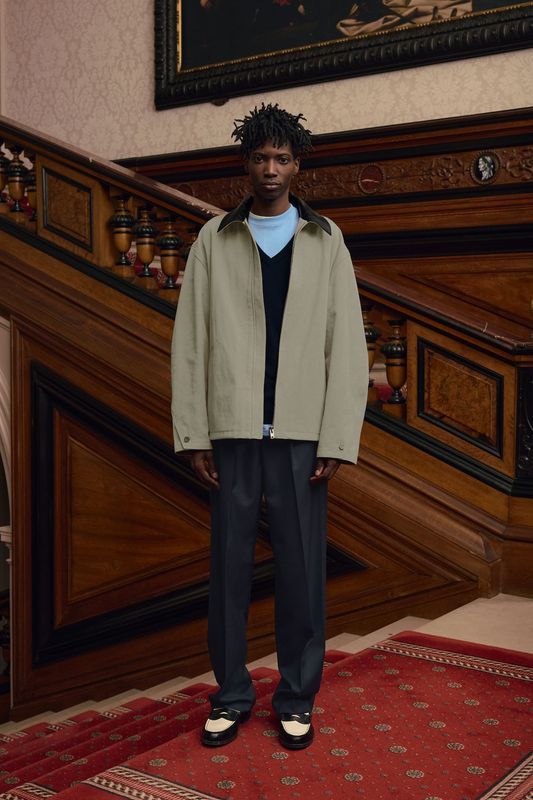 LEATHER COLLAR WORK JACKET in beige (Re-release, shipping sequentially starting April 15) - stu