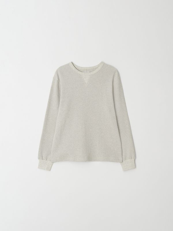 Harry waffle sweatshirt_melange oatmeal