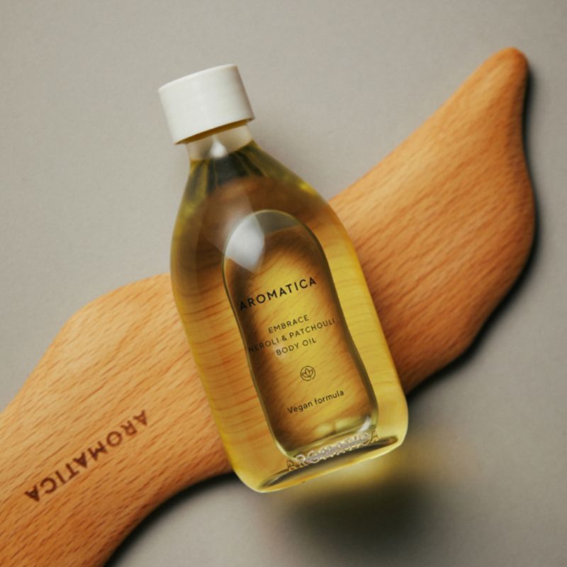 Aromatica Aromatherapy Body Oil & Dolphin Gua Sha Massager Set (Select 1 of 4)