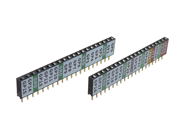 Raspberry Pi Pico用ピンソケット 20P リード長3.2mm 左右セット