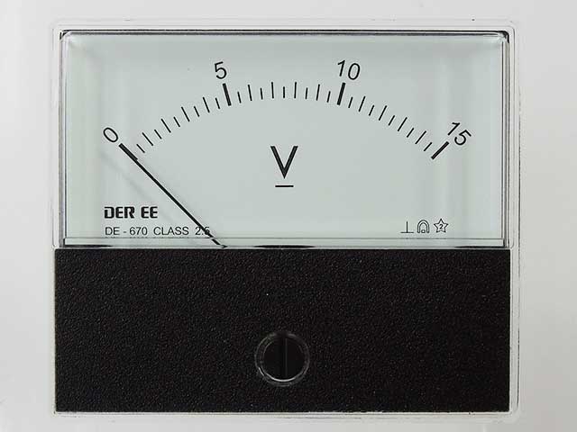アナログパネルメーター DC15V