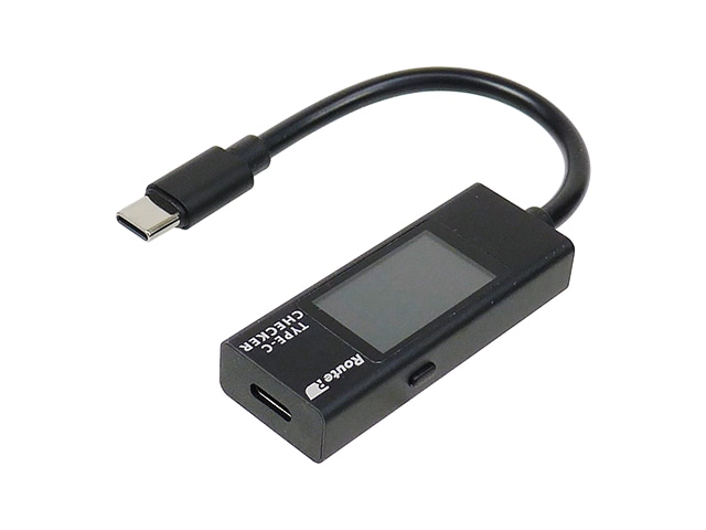出力OFFタイマー機能搭載・双方向・多機能表示・USB Type-C電圧・電流チェッカー(ケーブル付きモデル)