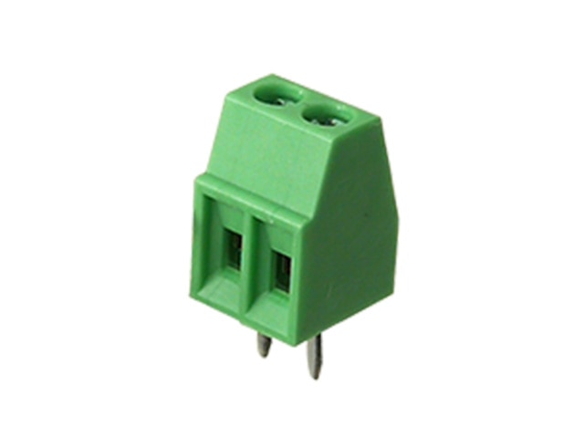 ターミナルブロック 2.54mm 2P 緑 縦