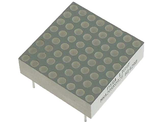 赤色8x8ドットマトリクスLED